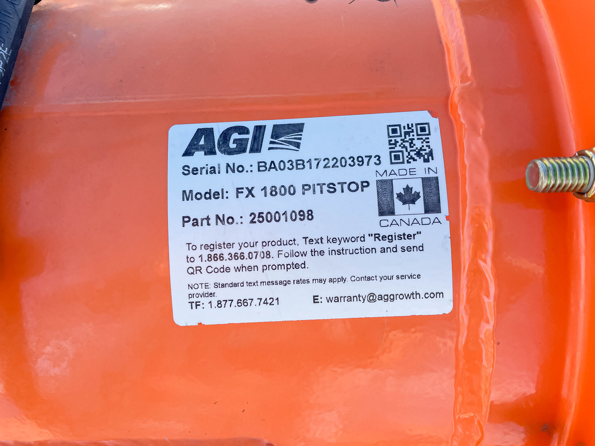  2022 Batco FX 1800 PITSTOP at LandMark in Minden, NE