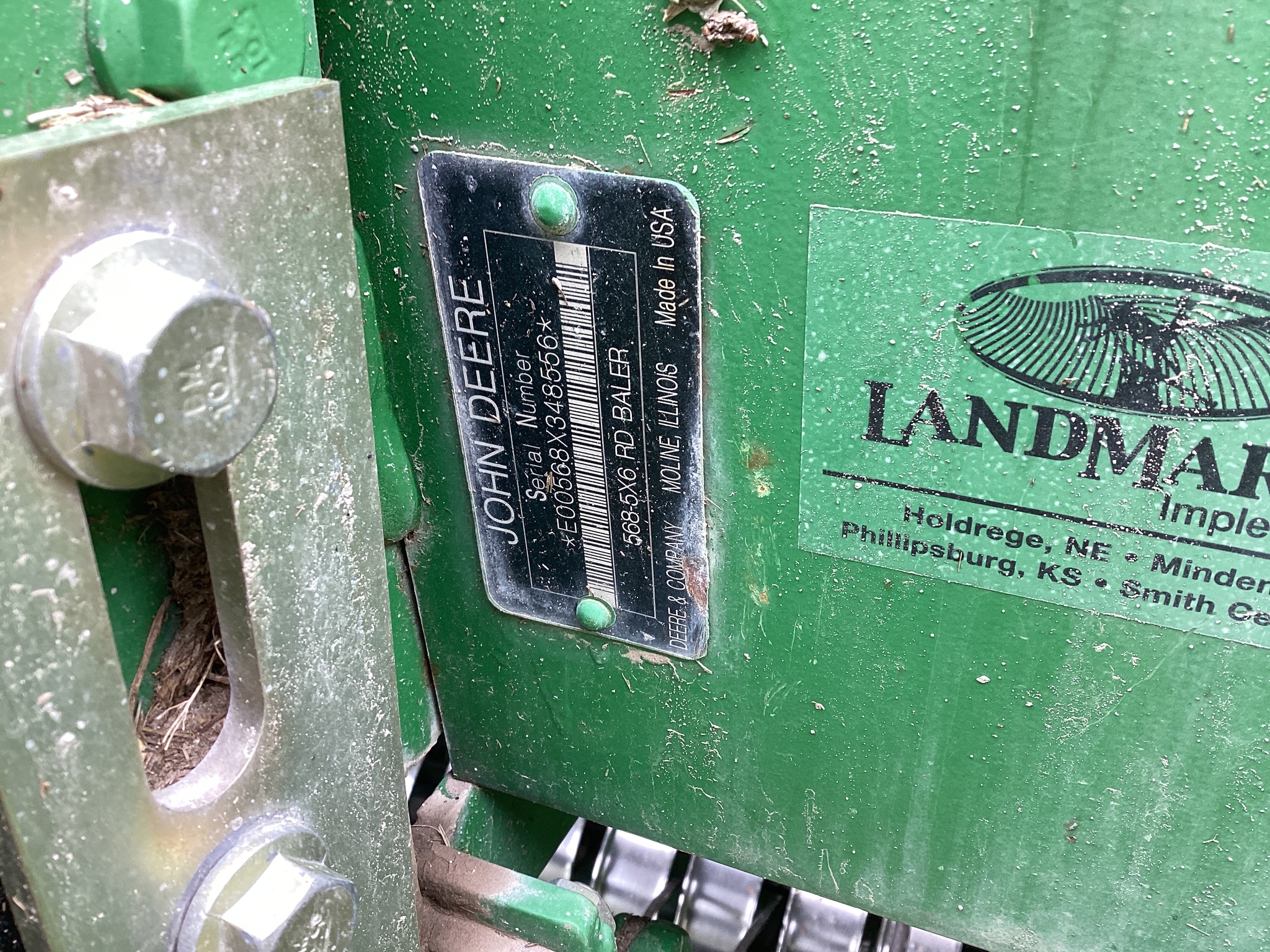  2008 John Deere 568 at LandMark in Smith Center, KS