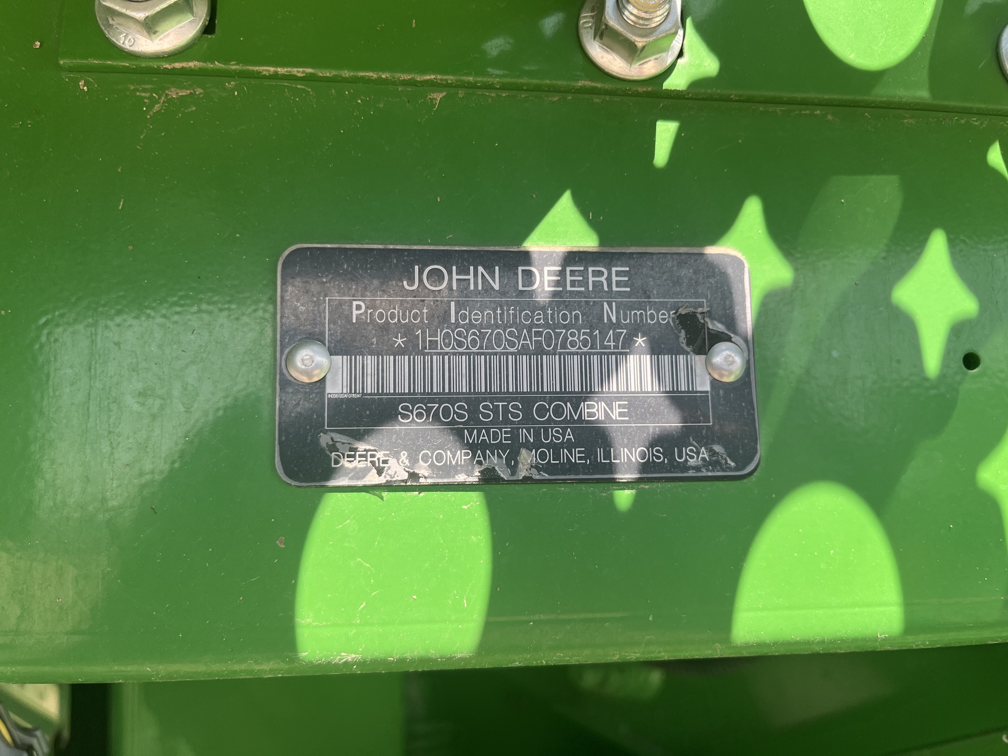  2016 John Deere S670 at LandMark in Red Cloud, NE